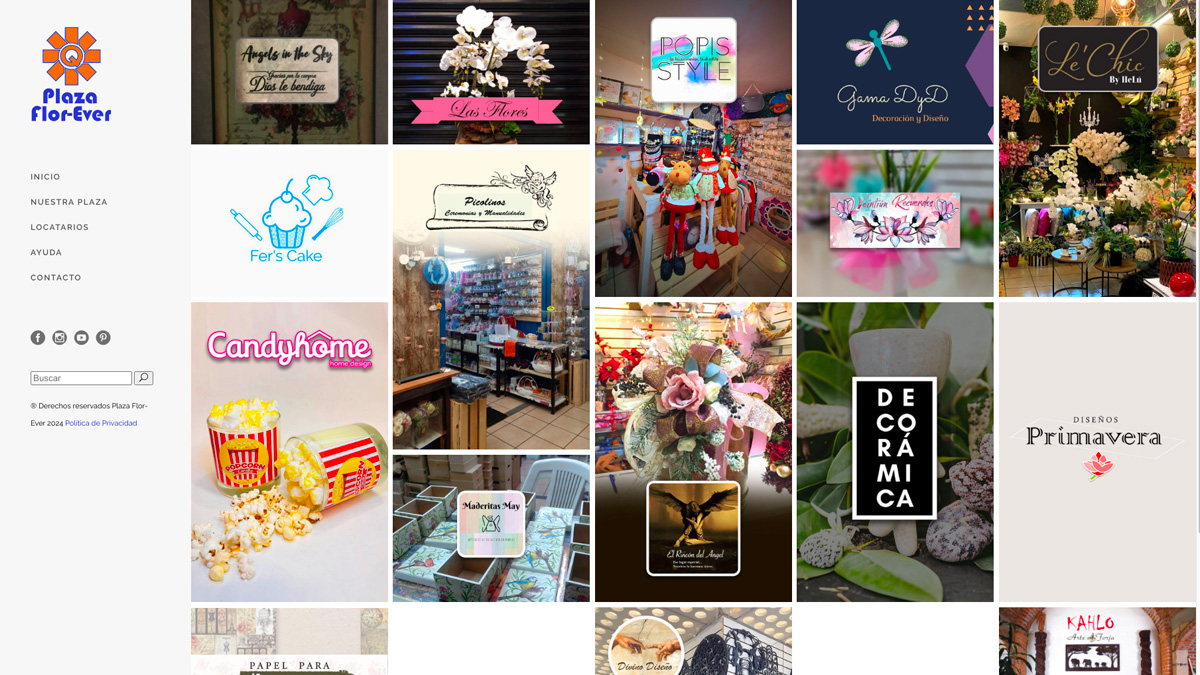 Página web plaza comercial